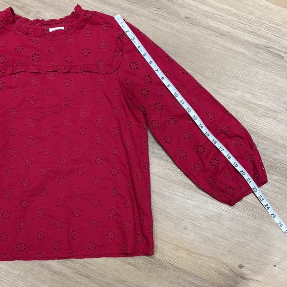 J. Crew Pink Eyelet Long Sleeve - Picture 15 of 15